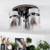 Hasvik ceiling light, ceiling spotlight chrome, black, 3-light sources