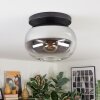 Apedo ceiling light, globe light clear, Smoke-coloured, 1-light source