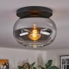 Apedo ceiling light, globe light clear, Smoke-coloured, 1-light source