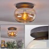 Apedo ceiling light, globe light Amber, 1-light source