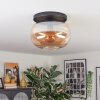 Apedo ceiling light, globe light Amber, 1-light source