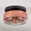 Boza ceiling light, globe light clear, coppery, 1-light source