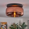 Boza ceiling light, globe light coppery, 1-light source