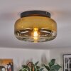 Boza ceiling light, globe light gold, clear, 1-light source