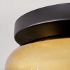 Boza ceiling light, globe light gold, clear, 1-light source