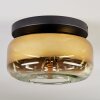 Boza ceiling light, globe light gold, clear, 1-light source