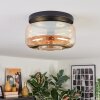 Boza ceiling light, globe light Amber, 1-light source