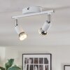 Gjedso ceiling light, ceiling spotlight LED chrome, white, 2-light sources