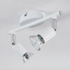 Gjedso ceiling light, ceiling spotlight LED chrome, white, 2-light sources