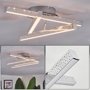 Arlan ceiling light LED chrome, 1-light source