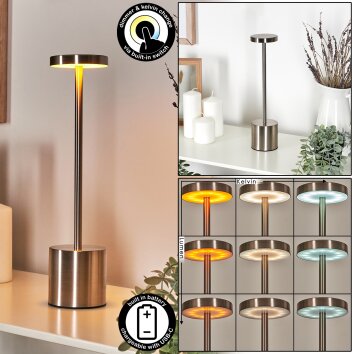 Parel desk lamp, table lamp LED matt nickel, 1-light source