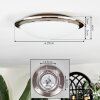 Brena ceiling light LED matt nickel, 1-light source