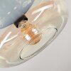 Boza ceiling light, globe light Amber, clear, 1-light source