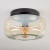 Boza ceiling light, globe light Amber, clear, 1-light source