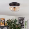 Mertola ceiling light, globe light Amber, clear, 1-light source