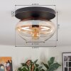 Mertola ceiling light, globe light Amber, clear, 1-light source