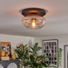 Mertola ceiling light, globe light Amber, clear, 1-light source