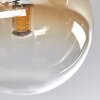 Chehalis ceiling light, globe light 76 cm Amber, clear, 12-light sources