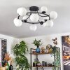 Chehalis ceiling light, globe light 76 cm white, 12-light sources