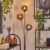 Gastor globe light, floor lamp blue, green, coppery, 3-light sources