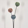 Gastor globe light, floor lamp blue, green, coppery, 3-light sources