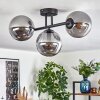 Gastor ceiling light, globe light Smoke-coloured, 3-light sources