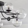 Chehalis ceiling light, globe light 76 cm clear, 12-light sources