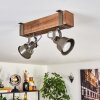 Pehefito ceiling light dark brown, grey, green, 2-light sources