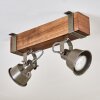 Pehefito ceiling light dark brown, grey, green, 2-light sources