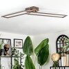 Brina ceiling light LED brown, gold, 1-light source, Remote control