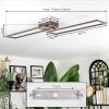 Brina ceiling light LED brown, gold, 1-light source, Remote control