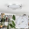 Sapioris ceiling light LED matt nickel, white, 1-light source