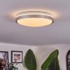 Sapioris ceiling light LED matt nickel, white, 1-light source