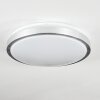 Sapioris ceiling light LED matt nickel, white, 1-light source