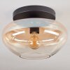 Mertola ceiling light, globe light Amber, clear, 1-light source