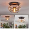 Mertola ceiling light, globe light Amber, clear, 1-light source