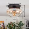 Mertola ceiling light, globe light Amber, clear, 1-light source