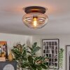 Mertola ceiling light, globe light Amber, clear, 1-light source