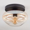 Mertola ceiling light, globe light Amber, clear, 1-light source