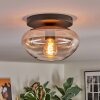 Mertola ceiling light, globe light Amber, clear, 1-light source