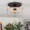 Mertola ceiling light, globe light Amber, clear, 1-light source