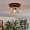 Mertola ceiling light, globe light Amber, clear, 1-light source