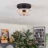 Mertola ceiling light, globe light Amber, clear, 1-light source