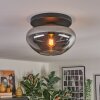 Mertola ceiling light, globe light Smoke-coloured, 1-light source