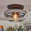 Mertola ceiling light, globe light clear, Smoke-coloured, 1-light source