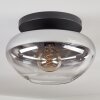 Mertola ceiling light, globe light clear, Smoke-coloured, 1-light source