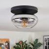 Mertola ceiling light, globe light clear, Smoke-coloured, 1-light source