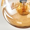 Gastor ceiling light, globe light Amber, clear, Smoke-coloured, 3-light sources