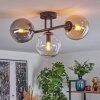 Gastor ceiling light, globe light Amber, clear, Smoke-coloured, 3-light sources