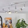 Gjedso ceiling light, ceiling spotlight LED chrome, white, 4-light sources